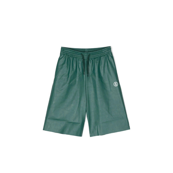 Kids Dark Green Viscose Shorts