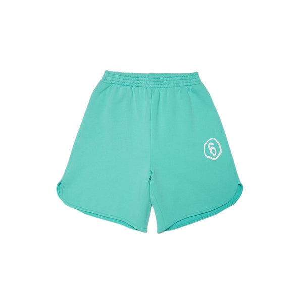 Girls Sea Green Cotton Shorts