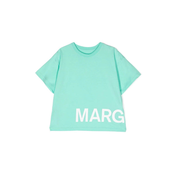 Girls Sea Green Cotton T-Shirt