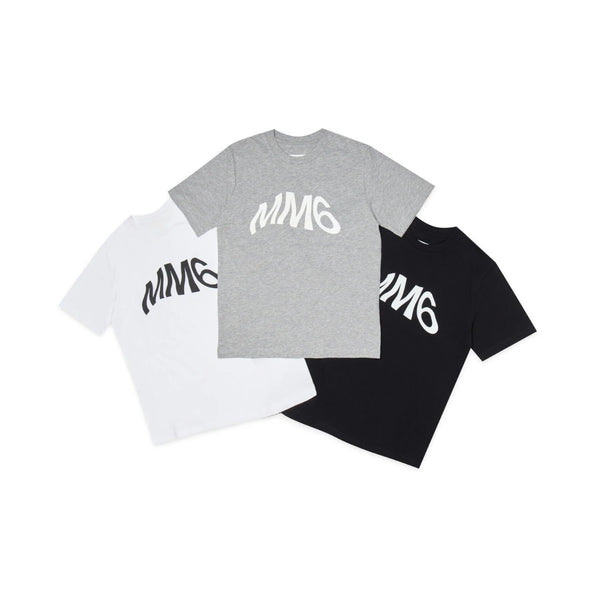 Kids Three Pack Logo Print Cotton T-Shirt