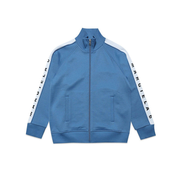 Kids Blue Logo-Print Zip-Up Jacket