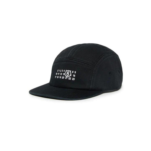 Unisex Black Five-Panel Cap With Numeric Logo