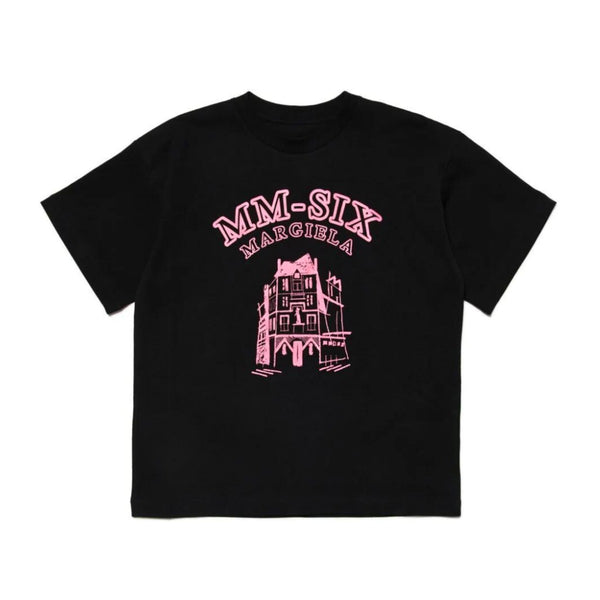 Girls Black Logo-Print Cotton T-shirt
