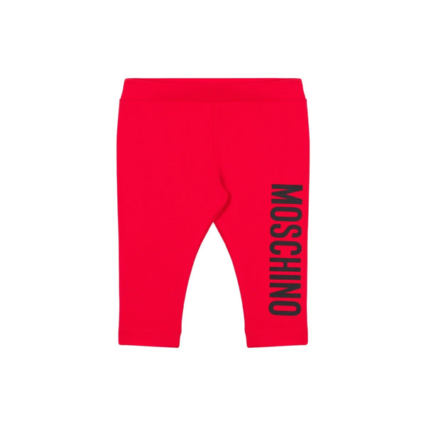 Girls Red Cotton Leggings