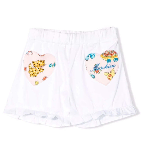 Heart Flared Shorts For Girls