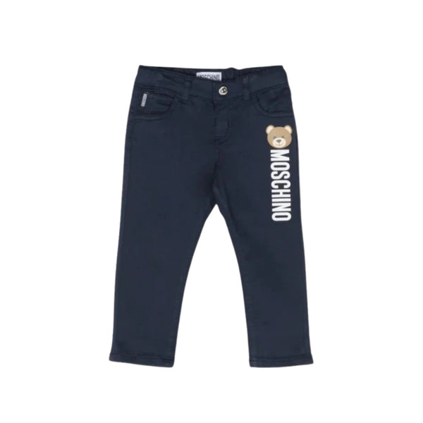 Logo Print Straight Leg Chinos