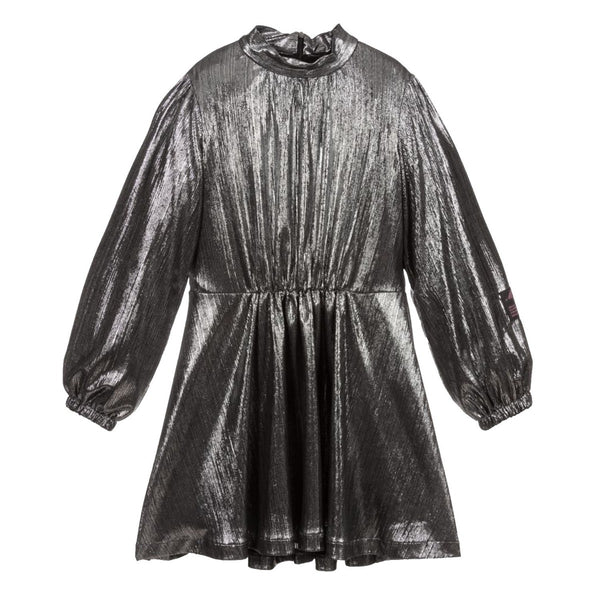 Girls Silver Turtleneck Dress