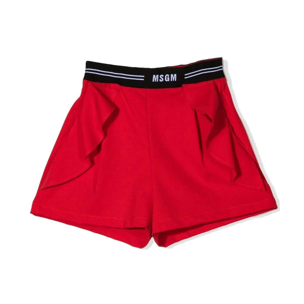 Logo Waist Frilled Trim Shorts