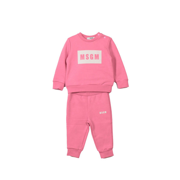 Pink Cotton Logo Tracksuit