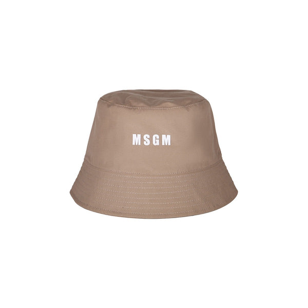 Beige Logo Bucket Hat
