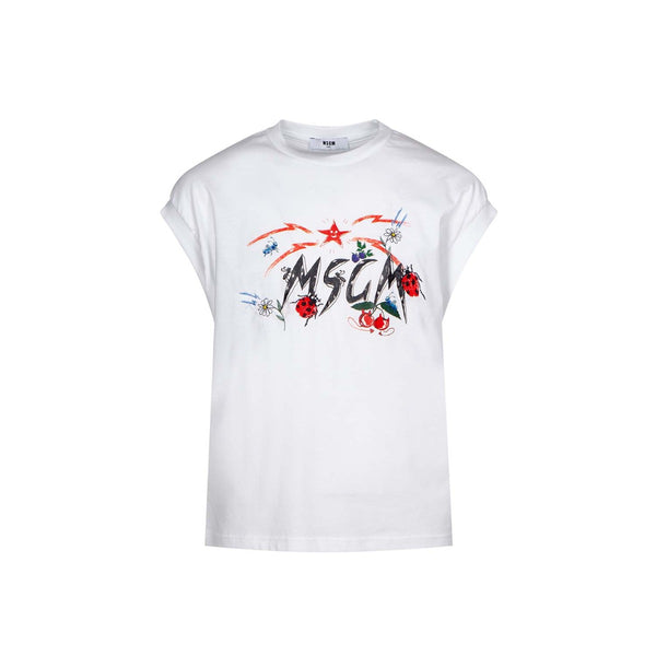 Girls White Logo T-Shirt