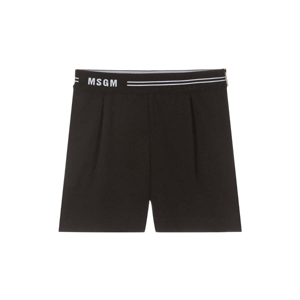 Girls Black Logo Shorts