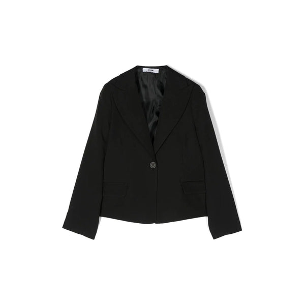Girls Black Single Breasted Blazer