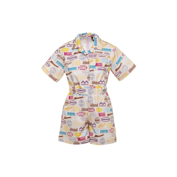 Girls Half Sleeves Printed Jumpsuit