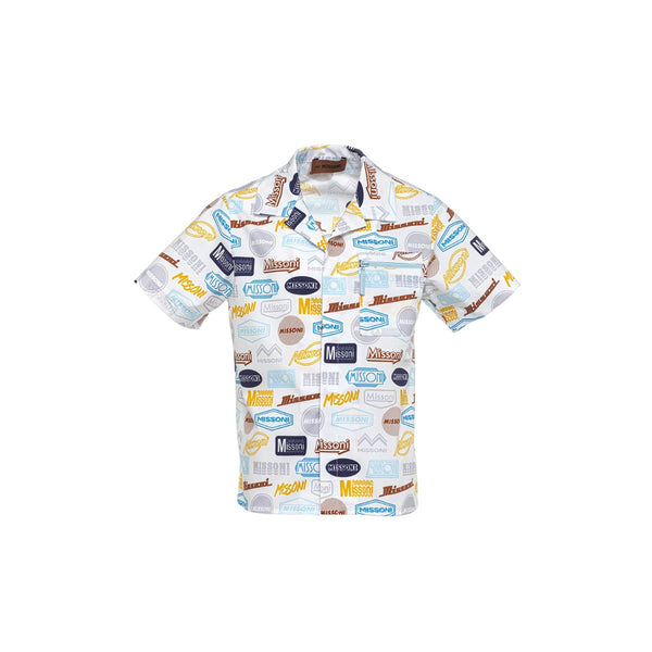 Boys White Printed Shirt