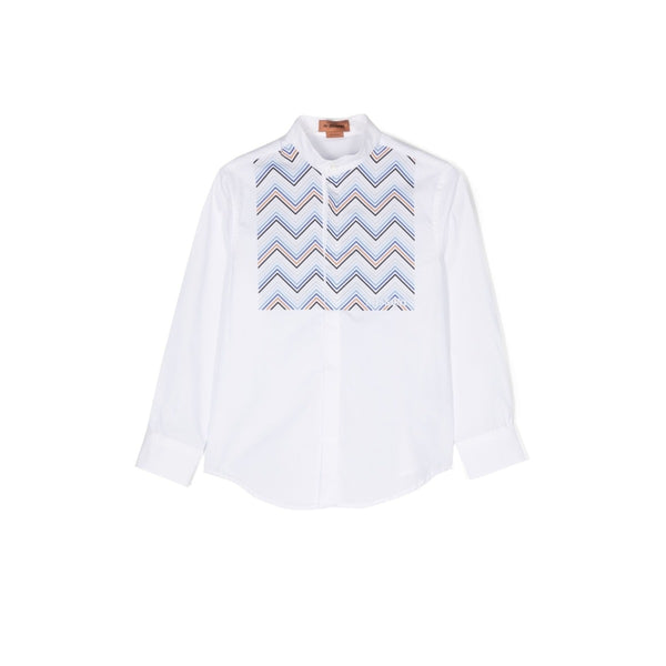 Boys Zigzag Panel Long Sleeve Shirt