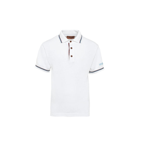 Boys White Logo Polo T-Shirt