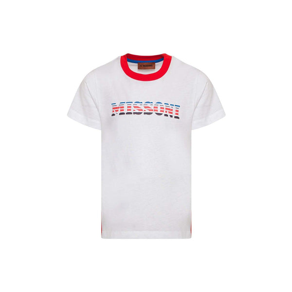 Unisex White Logo-Print T-Shirt