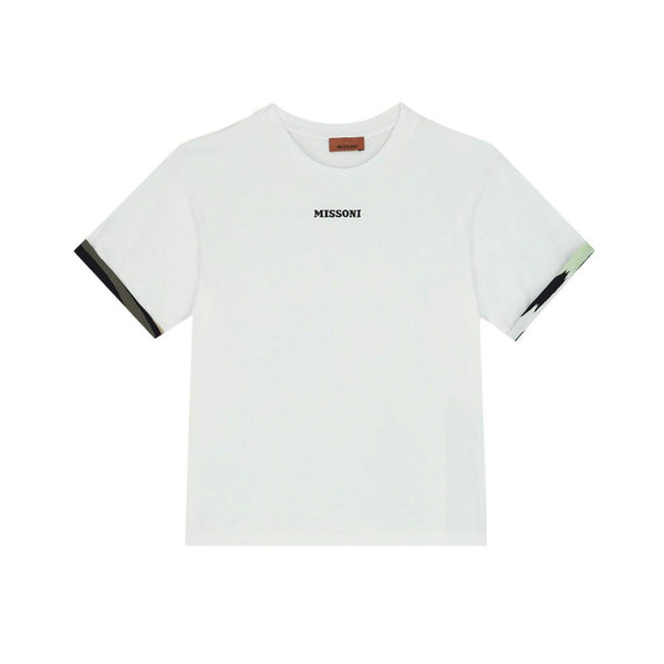 Boys White Logo-Print T-Shirt