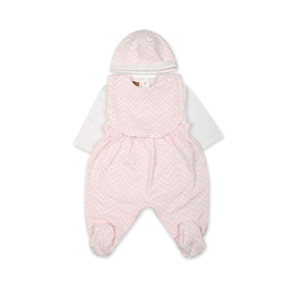 Baby Girls Zigzag-Pattern Rompers Set ( Set Of 3 )