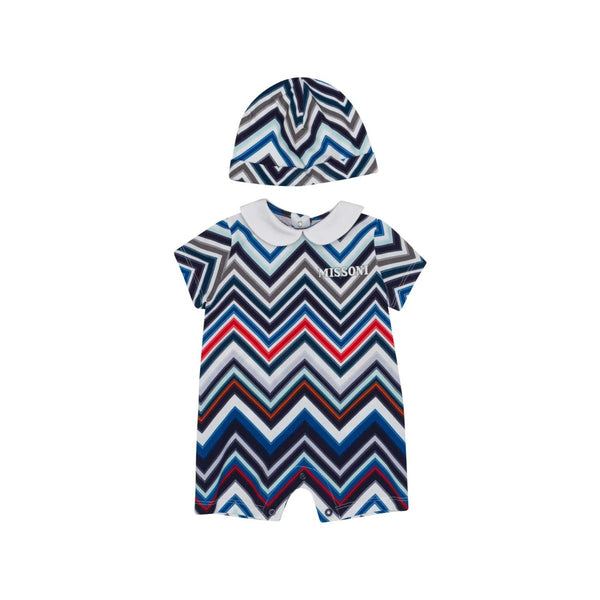 Baby Unisex Zigzag-Print Romper ( Set Of 2 )