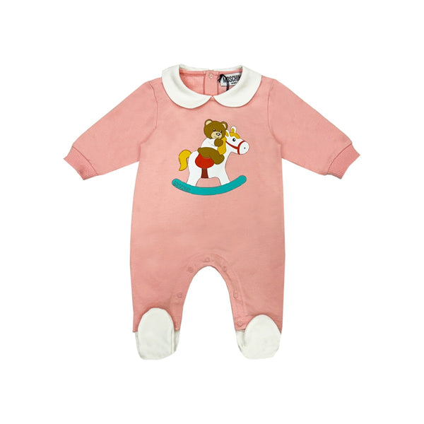 Baby Girls Pink Cotton Romper