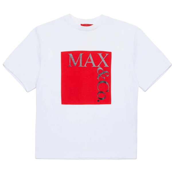 Girls White Logo-Print Cotton T-Shirt