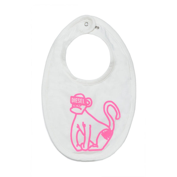 Baby Girls Monkey Print Bib
