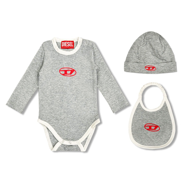 Baby Unisex Grey Romper ( Set Of 3 )
