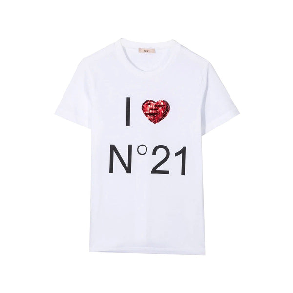 Logo Print T-shirt With Sequin Embellishment