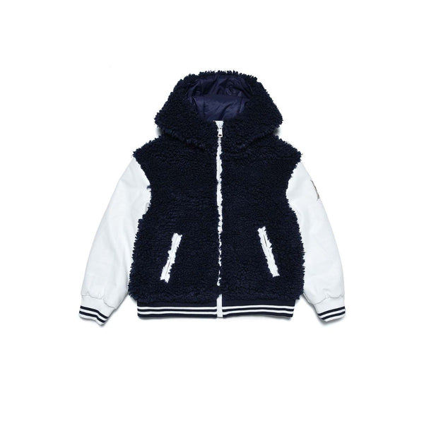 Teddy Navy Blue Bomber Jacket