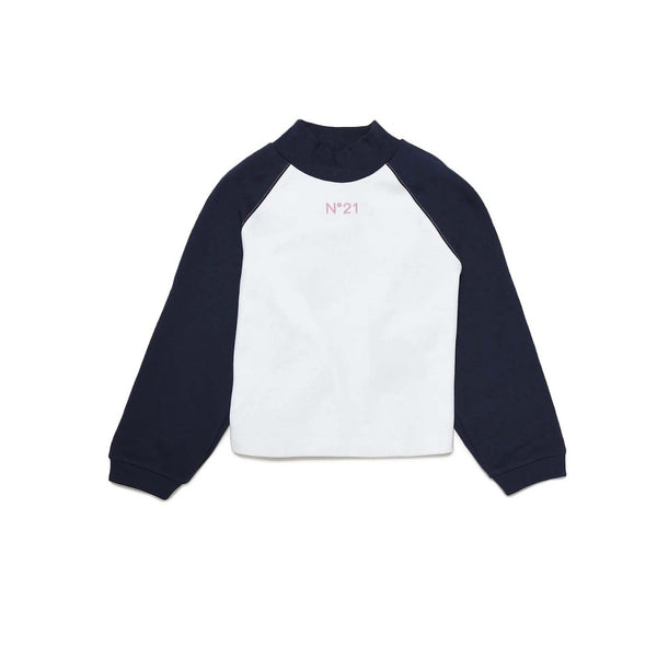 N21 Logo Embroidered Raglan Sweatshirt