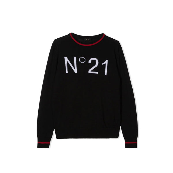 Logo Intarsia Rib-Trimmed Sweatshirt