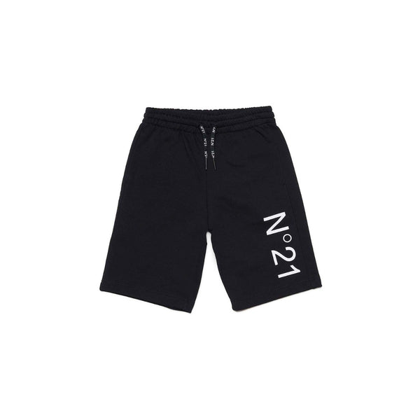 Black Fleece Shorts With Logo