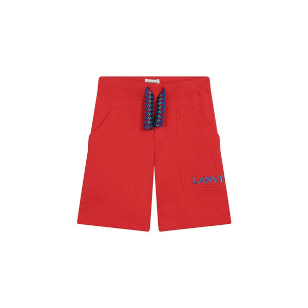Boys Red Cotton Shorts