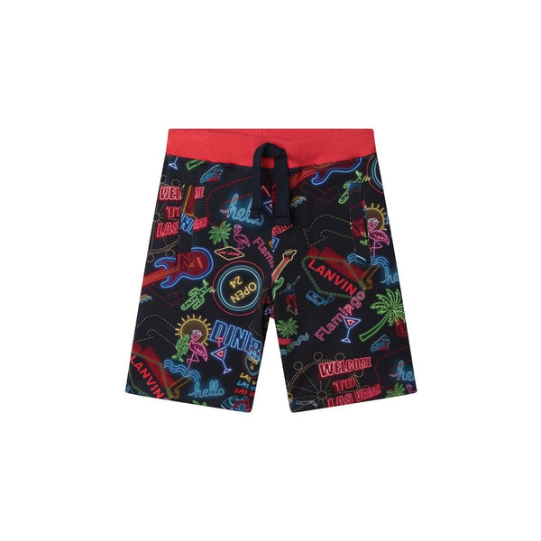 Boys Black Cotton Shorts