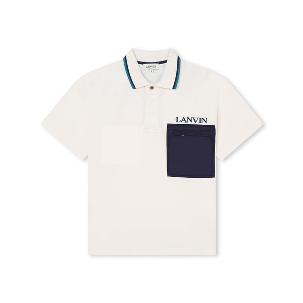 Boys Ivory Cotton Polo T-shirt