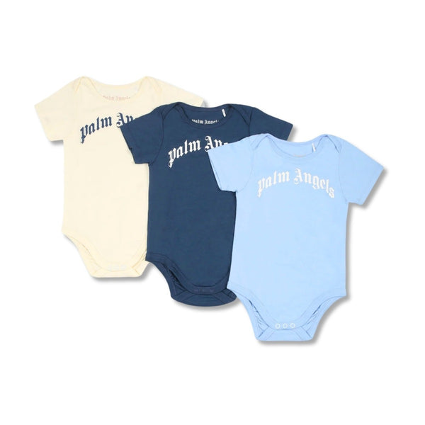 Baby Boys Curved-Logo Bodysuit (Set Of 3)