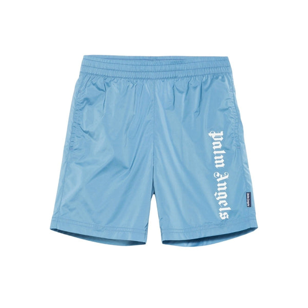 Boys Blue Logo-Print Swim Shorts