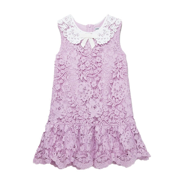 Pink Floral Lace Dress