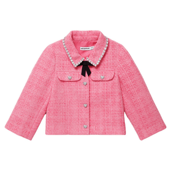 Pink Textured Woven Jacket