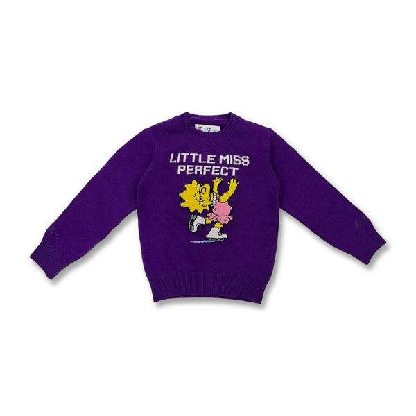 Girls Purple Lisa Perfect Print Sweater