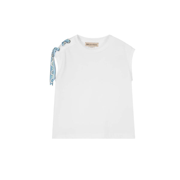 Girls White Organic Cotton T-Shirt