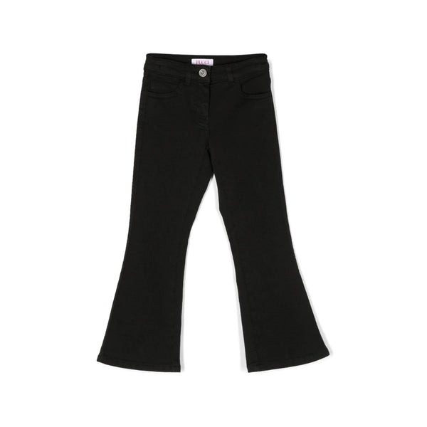 Girls Black Stretch Cotton Jeans
