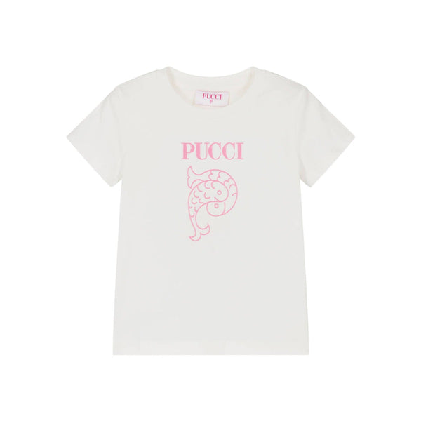 Girls Ivory Organic Cotton T-Shirt
