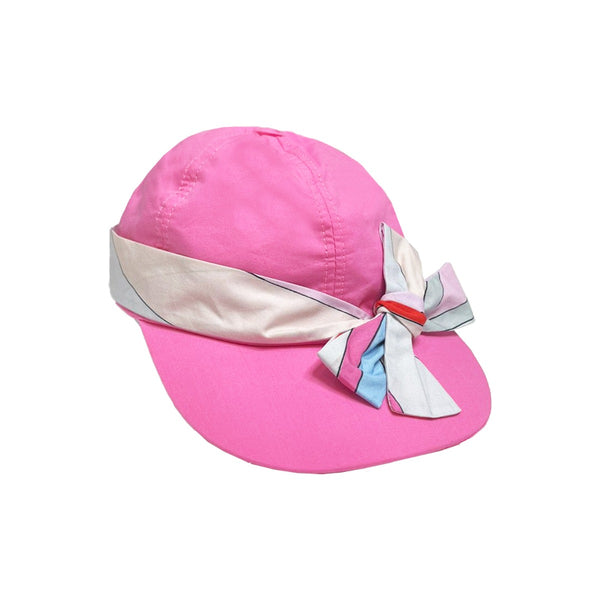 Girls Pink  Iride-Print Bow Cap