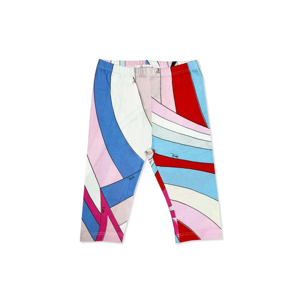 Baby Girls Pink Cotton Iride Print Leggings