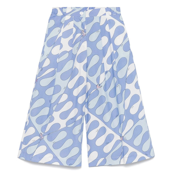 Girls Blue Leocorno-Print Trouser