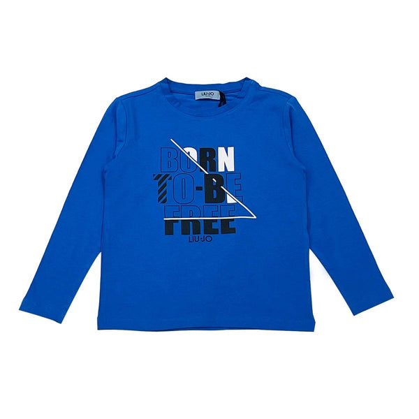 Boys Blue Born To Be Printed T-Shirt