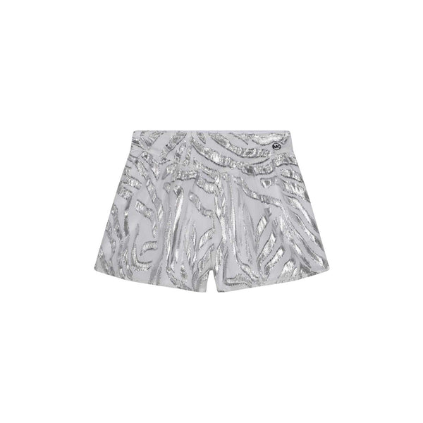 Girls White & Silver Shorts